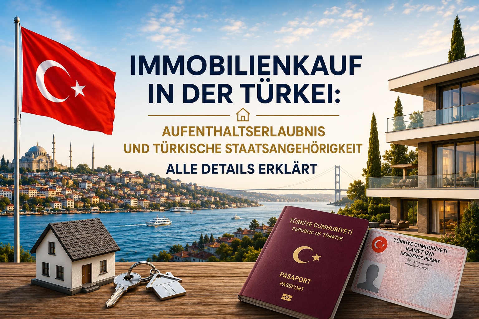 Immobilienkauf in der Türkei: Aufenthaltserlaubnis und türkische Staatsbürgerschaft erklärt
