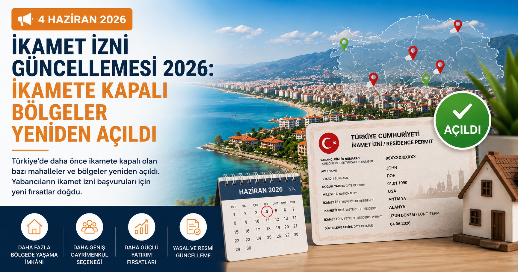 İkamet İzni Güncellemesi 2026: İkamete Kapalı Bölgeler Yeniden Açıldı