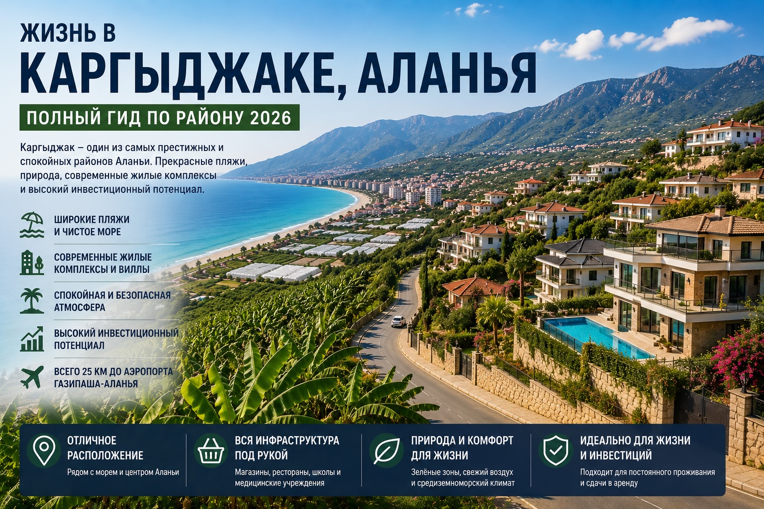 Жизнь в Каргыджаке, Аланья | Полный гид по району 2026