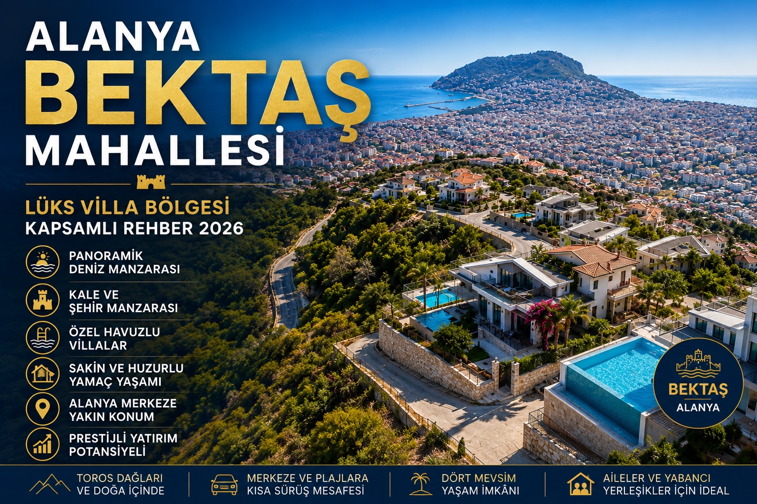 Alanya Bektaş’ta Yaşam | Villa Bölgesi ve Kapsamlı Rehber 2026
