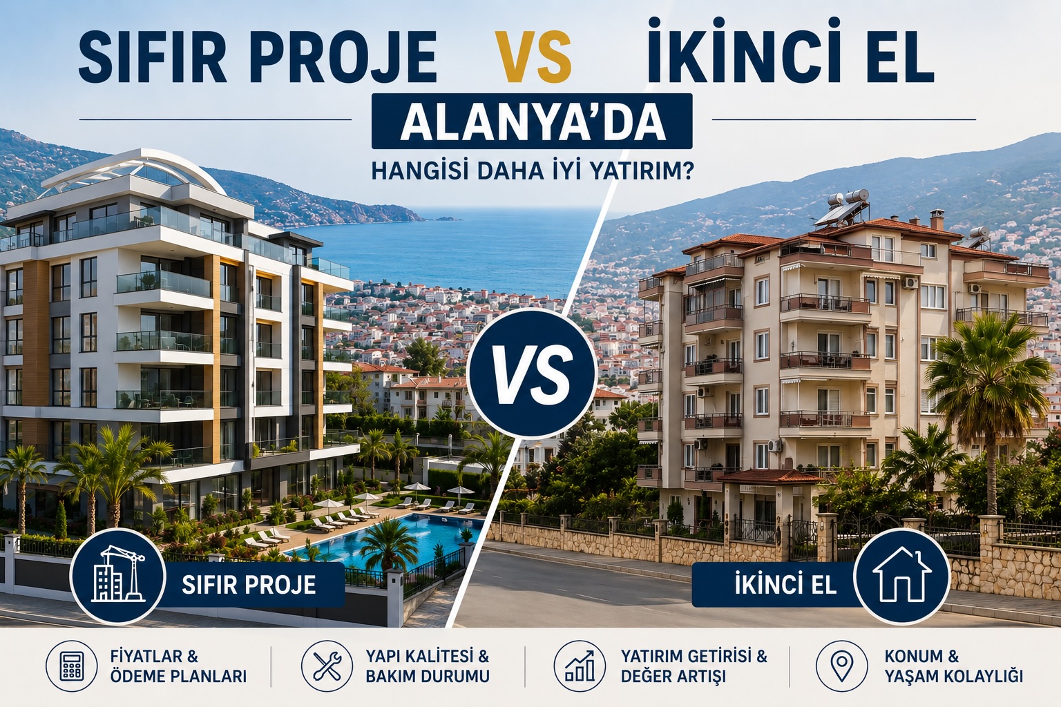 Alanya’da Sıfır mı İkinci El Gayrimenkul mü? Hangisini Satın Almak Daha Mantıklı? (2026)