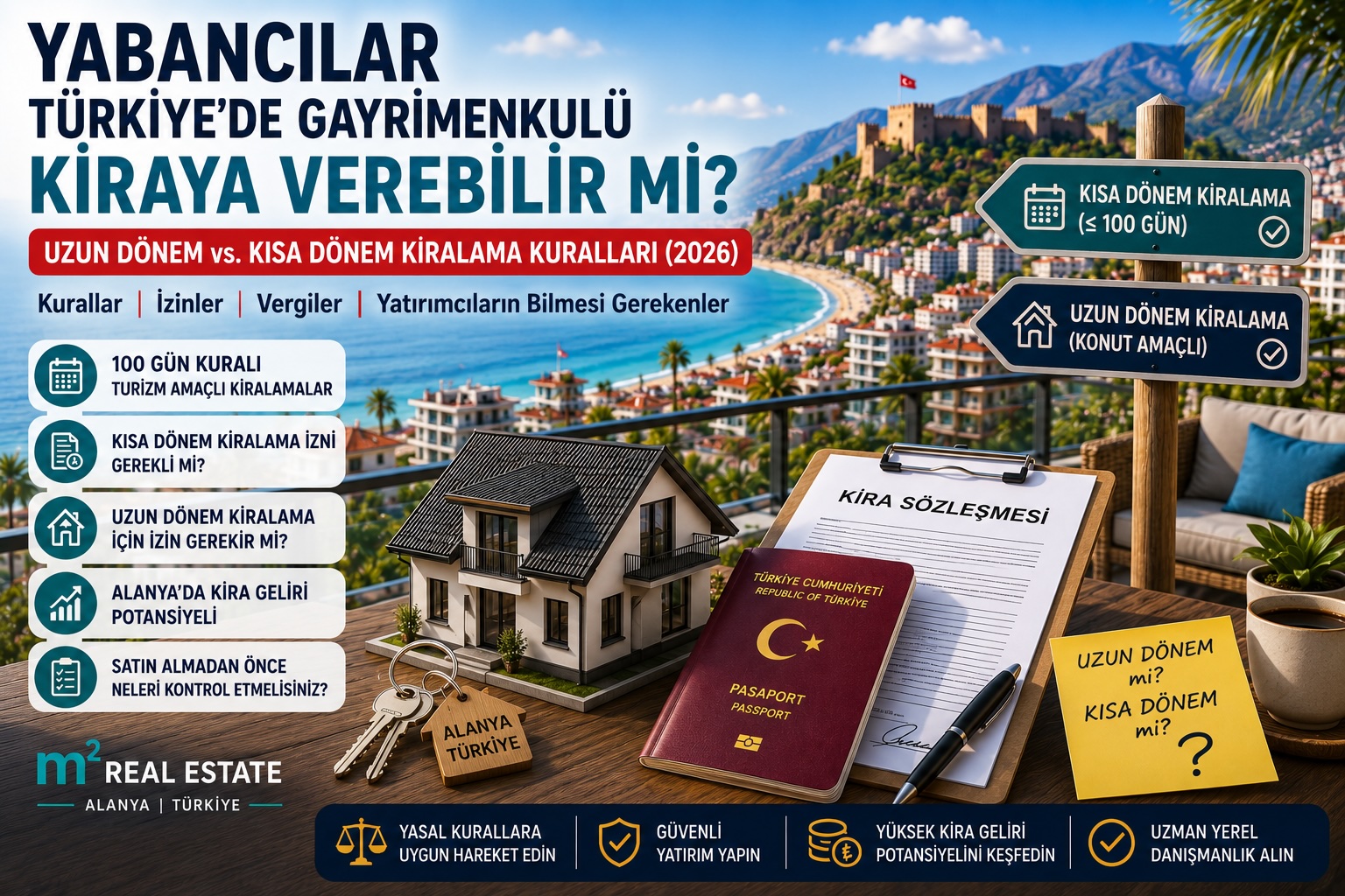 Yabancılar Türkiye’de Gayrimenkullerini Kiraya Verebilir mi? Uzun Dönem ve Kısa Dönem Kiralama Kuralları (2026)