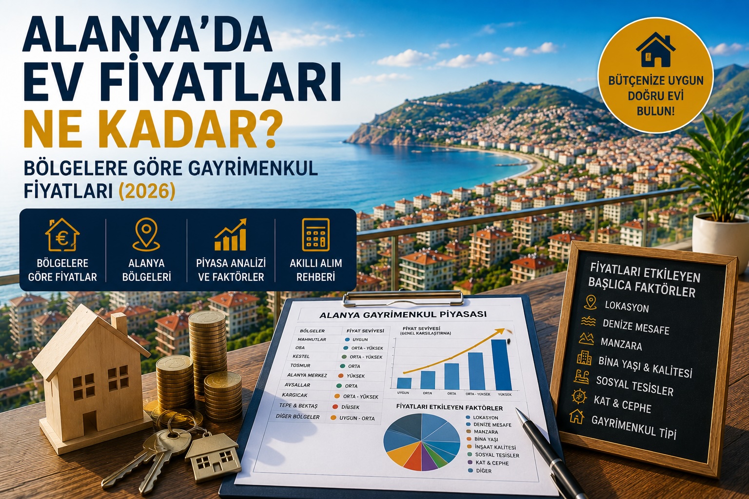 Alanya’da Ev Fiyatları Ne Kadar? Bölgelere Göre Gayrimenkul Fiyatları (2026)