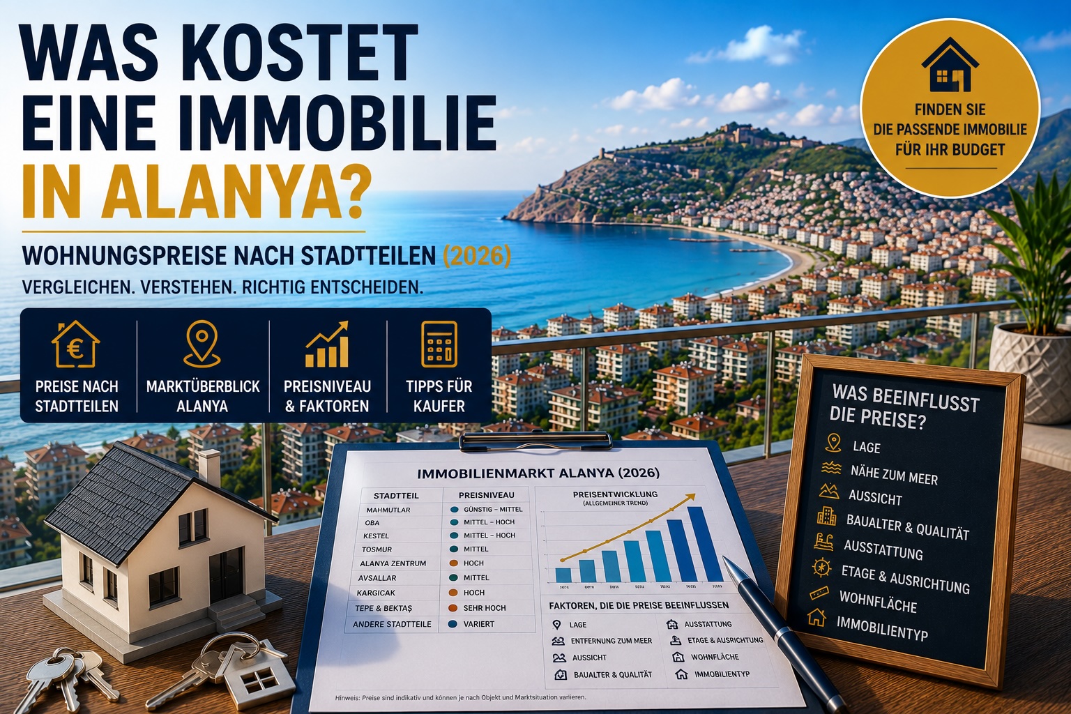 Was kosten Immobilien in Alanya? Wohnungspreise nach Stadtteilen (2026)