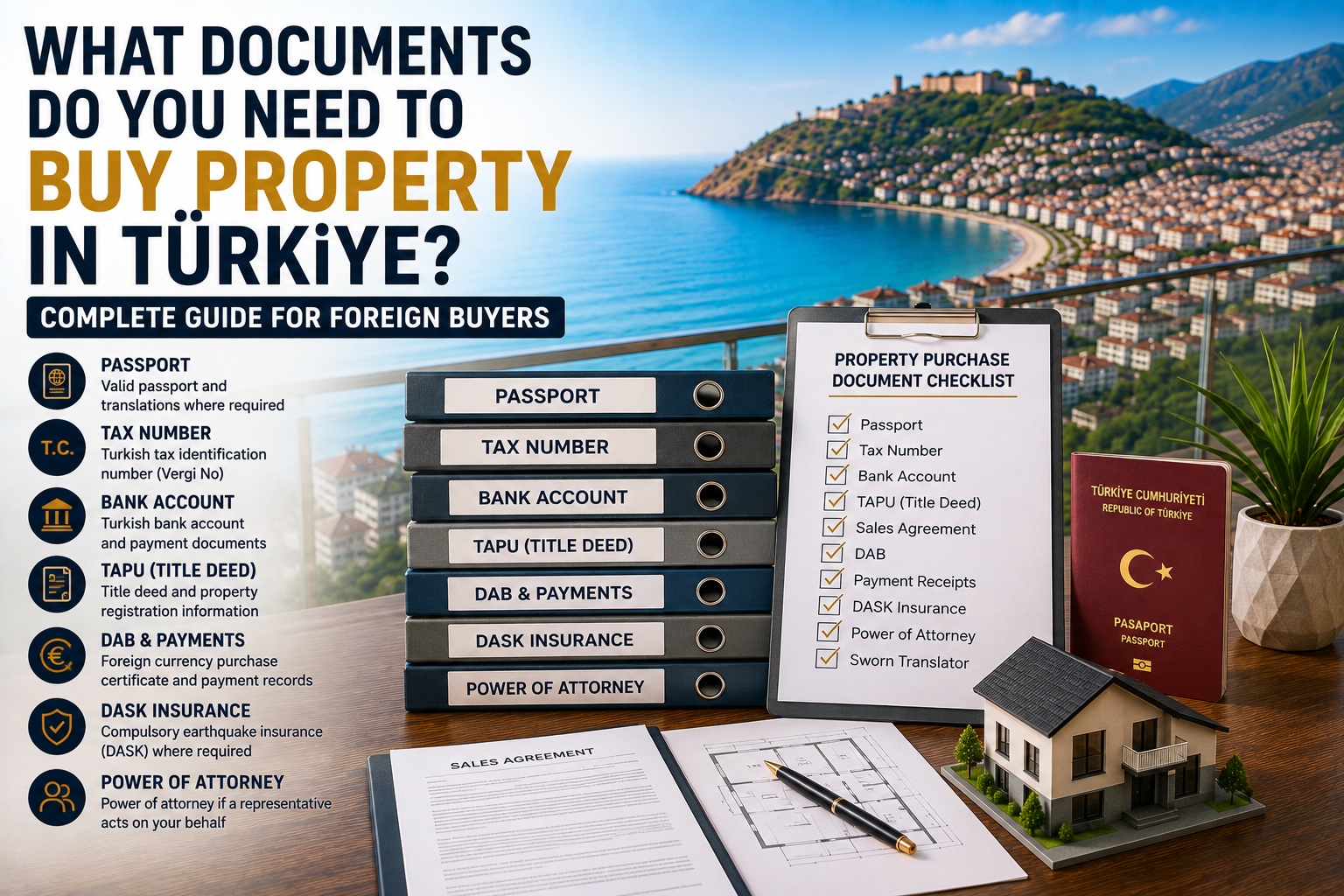 What Documents Do You Need to Buy Property in Türkiye? Complete Guide for Foreign Buyers