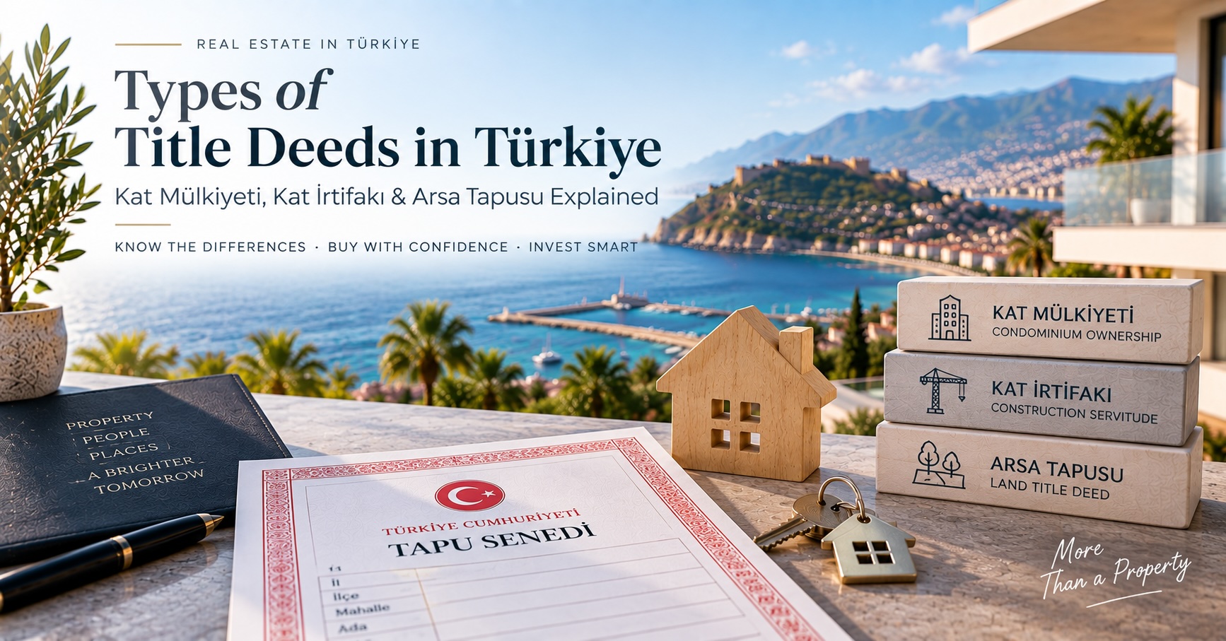Types of Title Deeds in Türkiye: Kat Mülkiyeti, Kat İrtifakı & Arsa Tapusu Explained (2026)