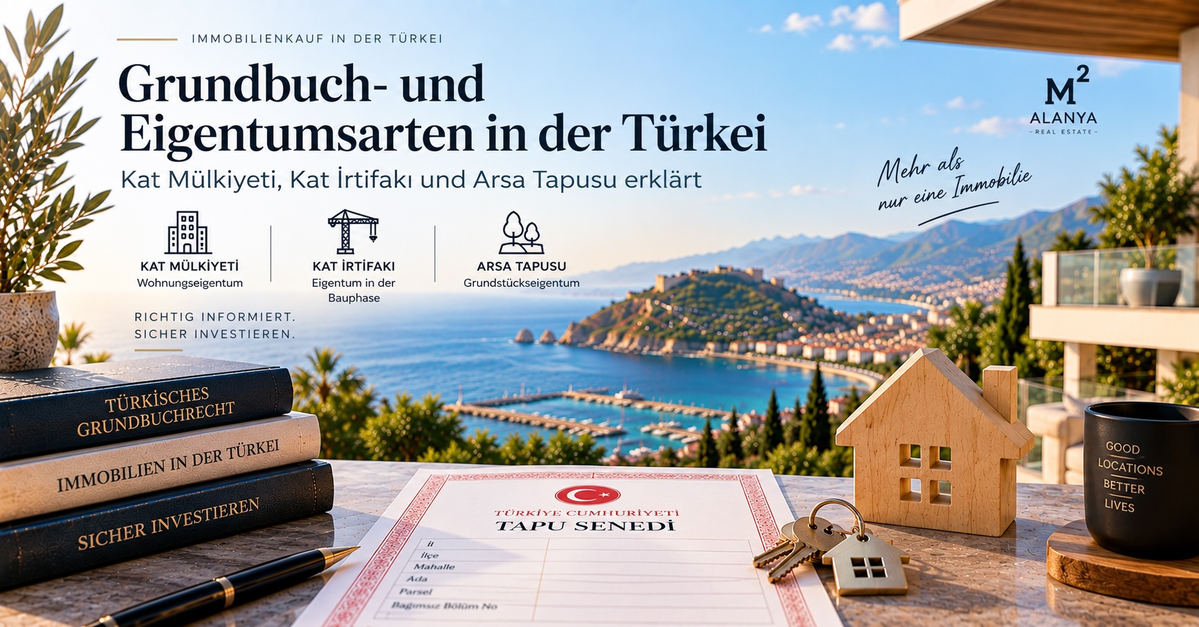 Grundbuch- und Eigentumsarten in der Türkei: Kat Mülkiyeti, Kat İrtifakı & Arsa Tapusu erklärt (2026)