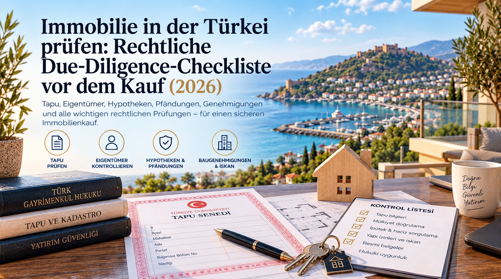 Immobilie in der Türkei prüfen: Rechtliche Due-Diligence-Checkliste vor dem Kauf (2026)