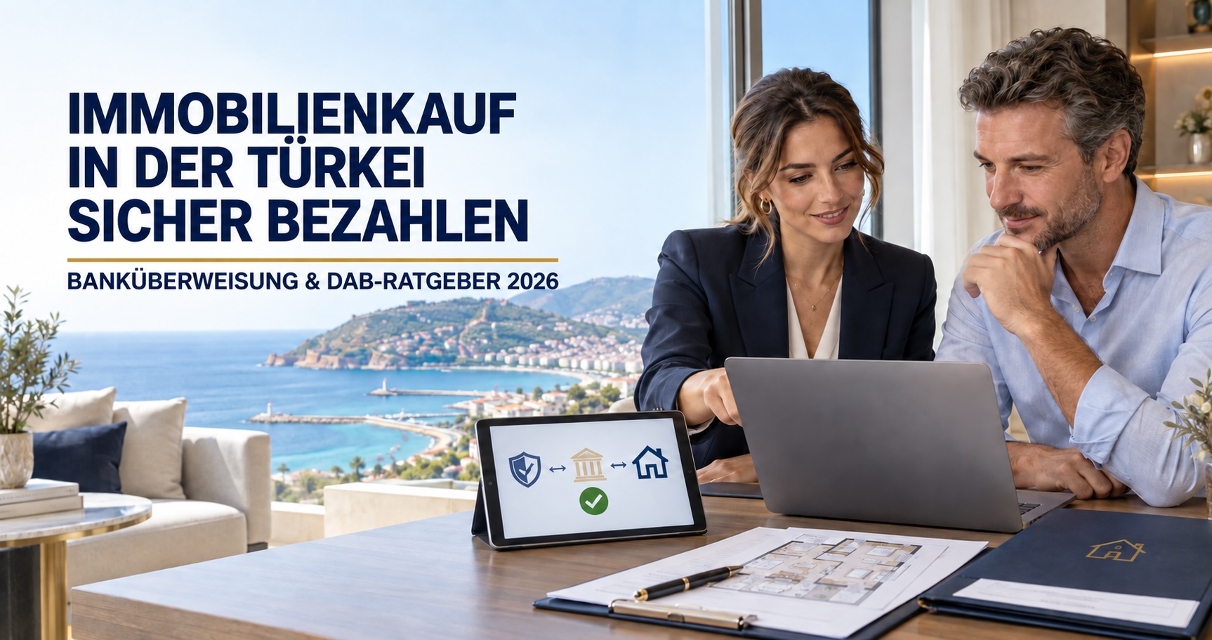 Immobilienkauf in der Türkei sicher bezahlen: Banküberweisung, DAB & Ratgeber 2026