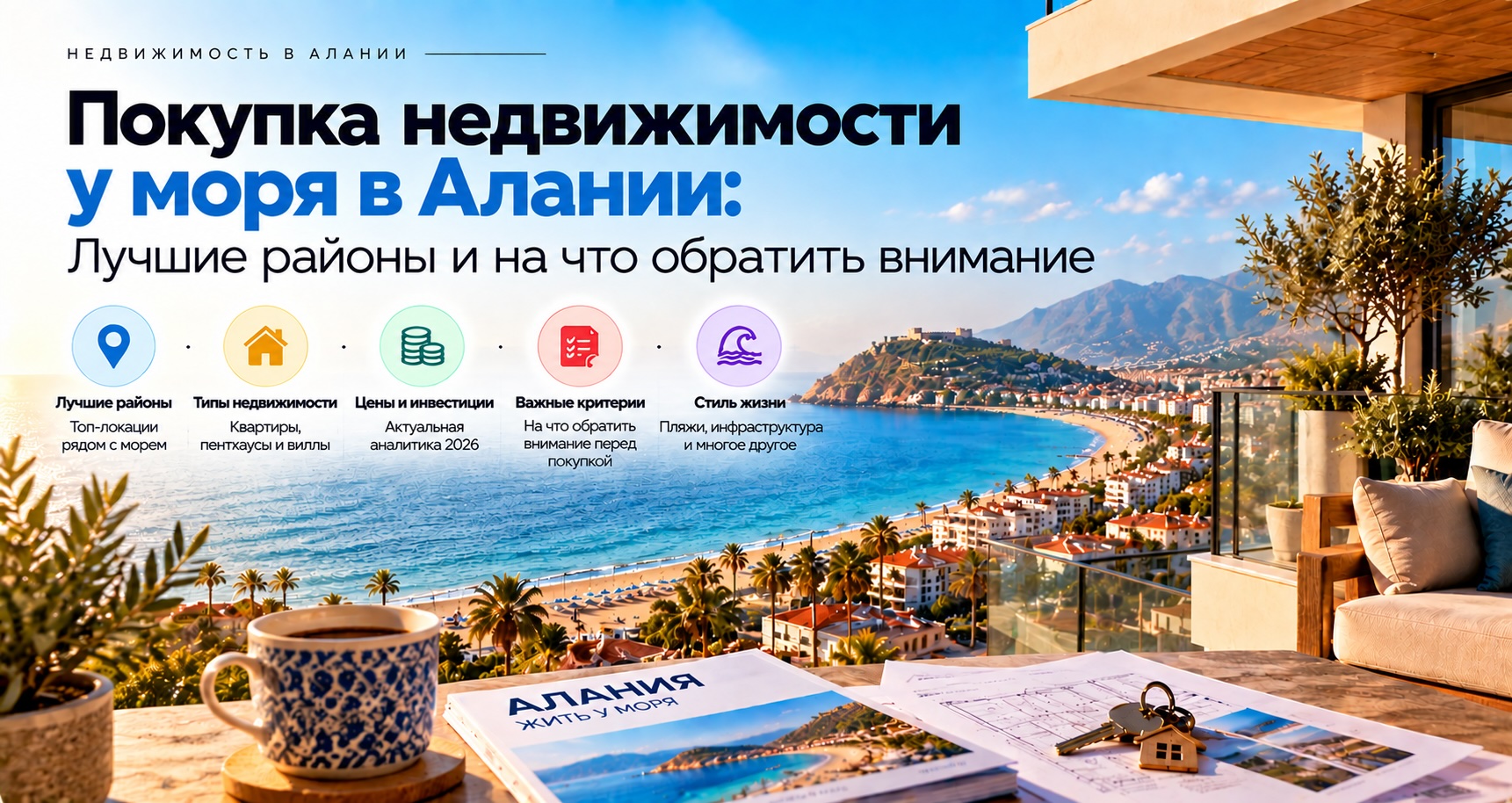 Покупка недвижимости у моря в Алании: лучшие районы и что важно учитывать (2026)