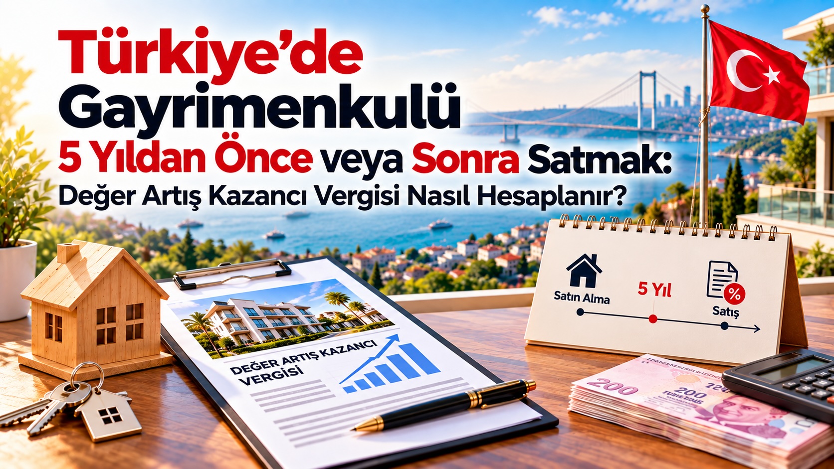 Türkiye’de Gayrimenkulü 5 Yıldan Önce veya Sonra Satmak: Değer Artış Kazancı Vergisi Nasıl Hesaplanır?