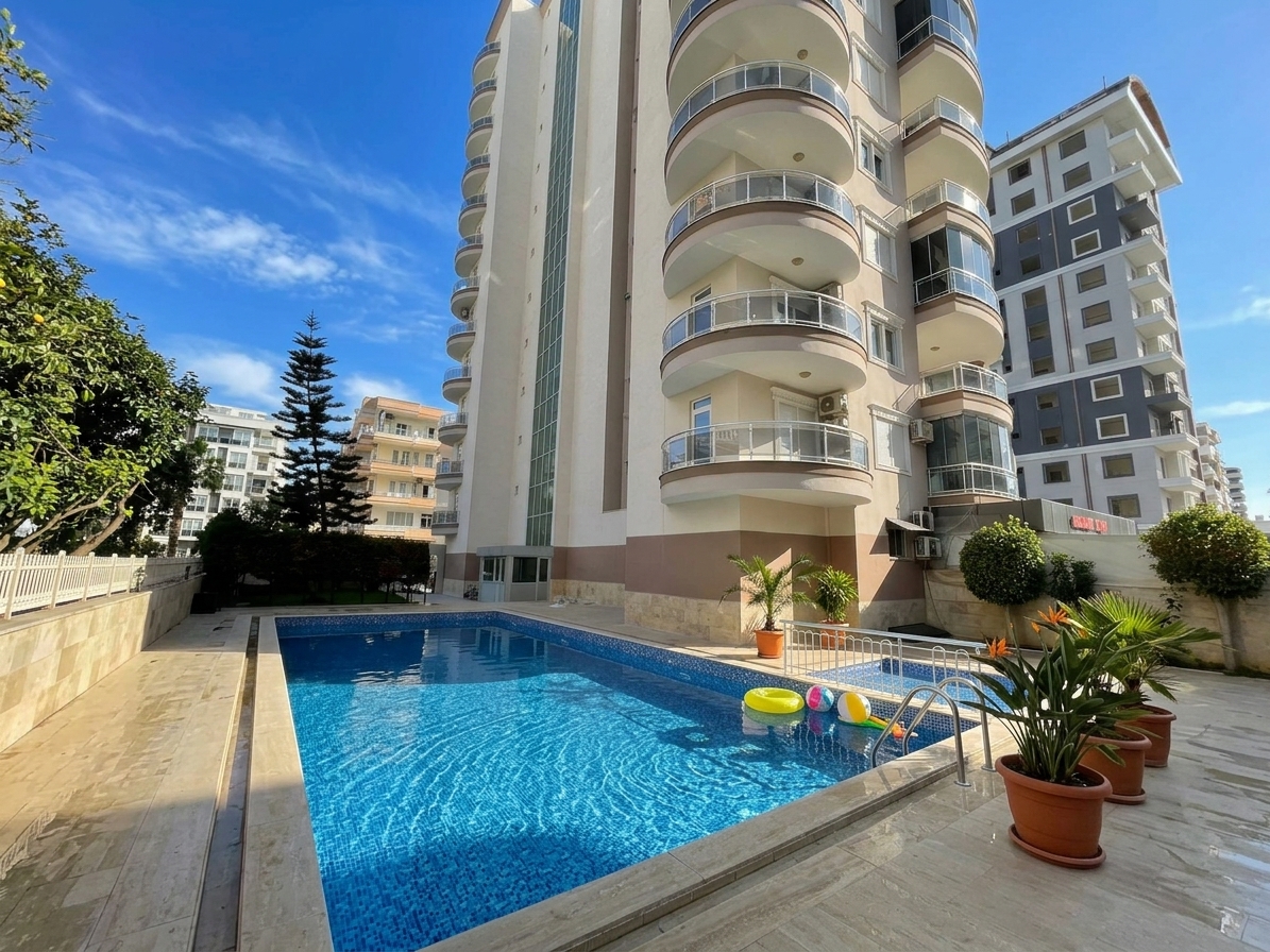 Fully Furnished 2+1 Apartment for Sale in Asya Residence, Mahmutlar, Alanya