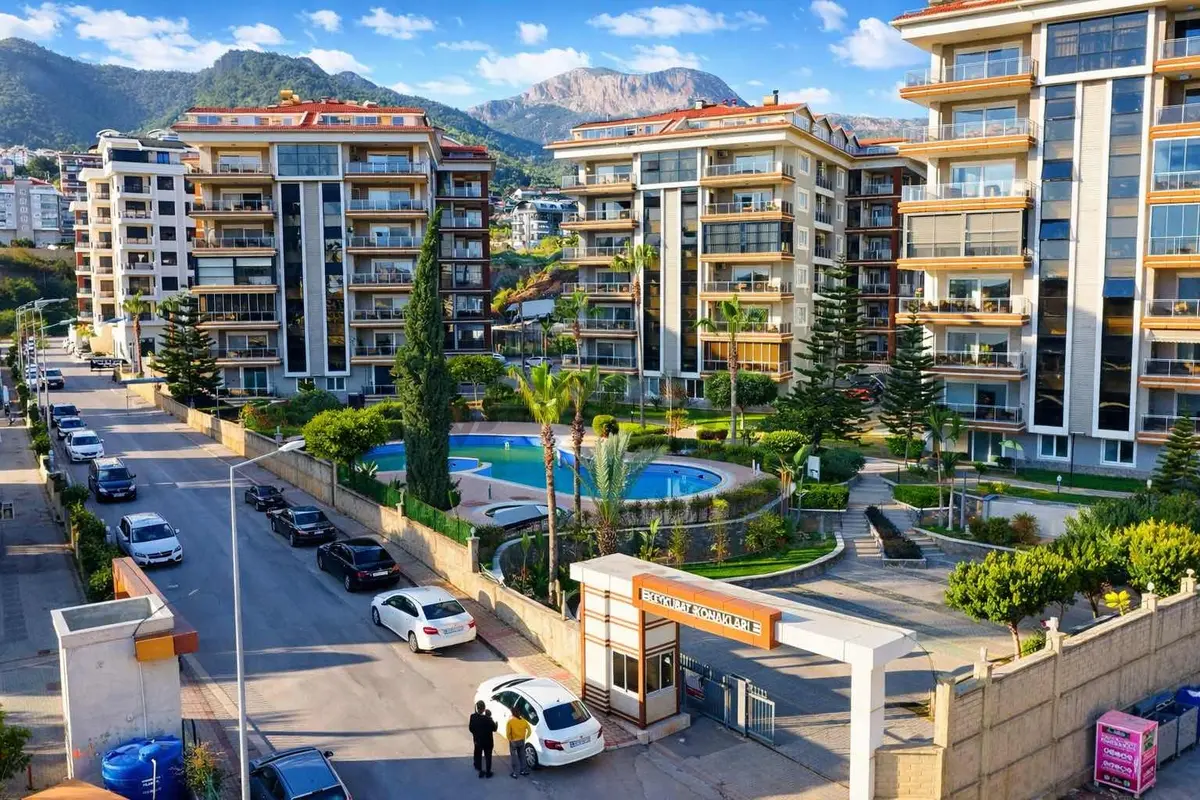 4+1 Furnished-Free Apartment for Sale in Oba, Alanya | Keykubat Konakları