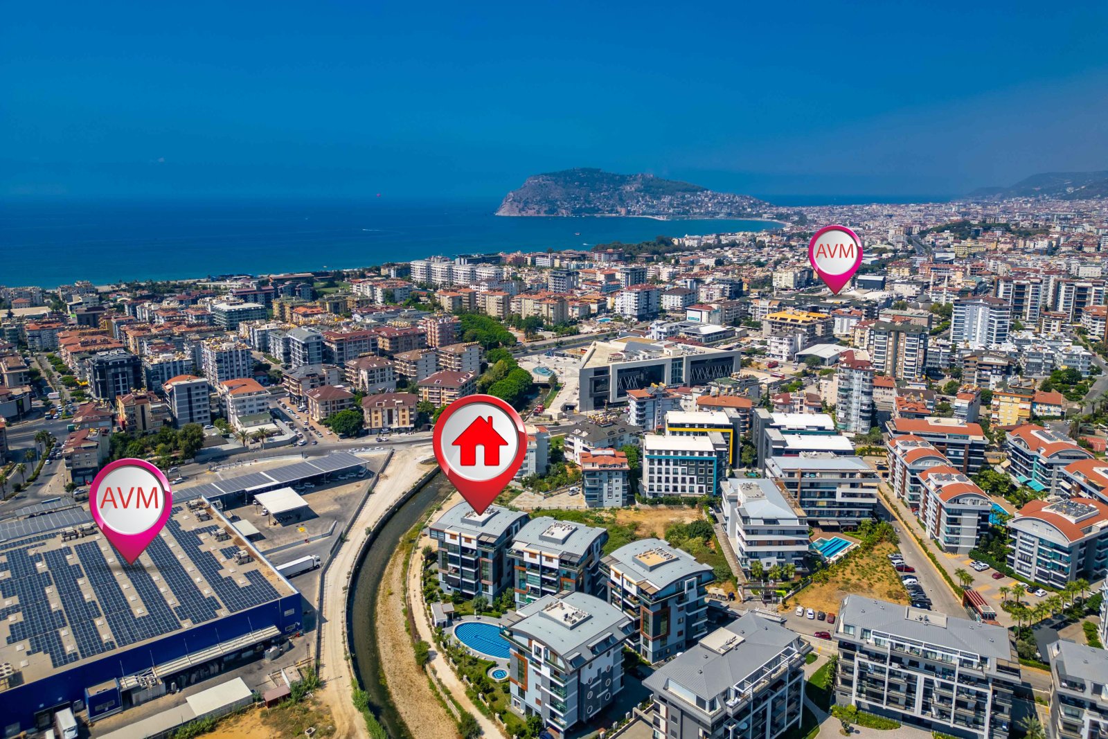Oba Alanya Gülevşen Konutları'nda Eşyalı 3+1 Satılık Daire